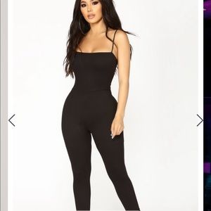 Fashion Nova black cotton jumpsuit